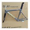 Khung Fixed Gear Gray F16 Càng Carbon( Kèm chén cổ + cọc yên + khóa cọc yên)