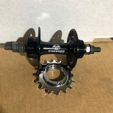 Hub Fixed gear VINCENZO 36 lỗ cho xe fixed ốc trục đặc sau+ líp 16T