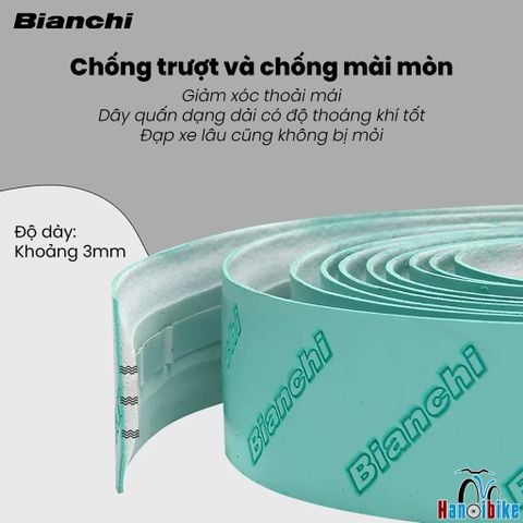 Dây quấn ghi đông xe đạp Bianchi loại mút xốp có hộp