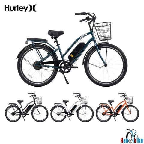 Xe đạp trợ lực HURLEY LAYBACK USA mẫu nữ 500W liền baga có đèn