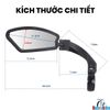 Gương xe đạp xoay 360 độ bên trái đường kính ghi đông từ 21-26mm mã G01