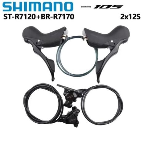 Tay đề lắc và phanh dầu xe đạp SHIMANO 105 7120 +7170