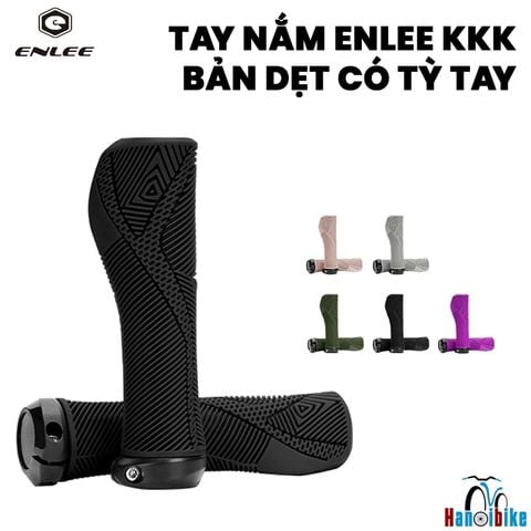 Tay nắm cao su loại dẹt có tỳ tay ENLEE KKK sử dụng cho xe đạp MTB, Touring, Fixed Gear