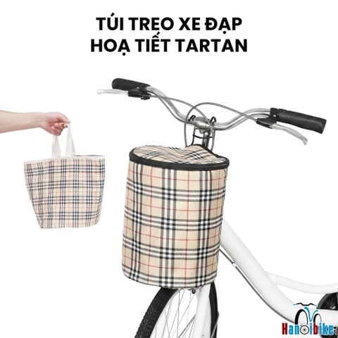 GIỎ XE ĐẠP, GIỎ XE MÁY ĐIỆN Vải Oxford Chống Nước - Gấp Gọn Tiện Lợi, Miệng Rút Dây An Toàn, Tháo Rời Làm Túi Xách Đa Năng
