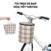 GIỎ XE ĐẠP, GIỎ XE MÁY ĐIỆN Vải Oxford Chống Nước - Gấp Gọn Tiện Lợi, Miệng Rút Dây An Toàn, Tháo Rời Làm Túi Xách Đa Năng