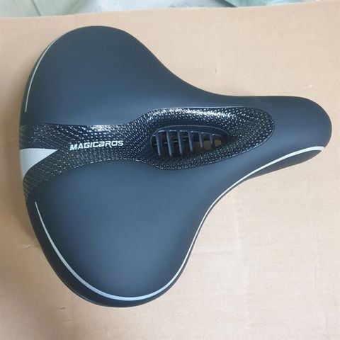 Yên xe đạp béo Magicbros rỗng giữa có viền phản quang mã MG S95
