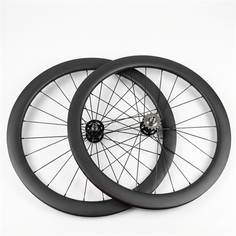 Vành carbon Fixed Gear nan hoa Hub Novatec vân 3K