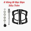 Pedal nhôm 4 Vòng Bi Bạc Đạn mã 1704