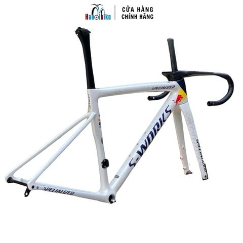 Khung carbon SWorks Tarmac SL8 phanh đĩa kèm ghi đông (bora redbull)