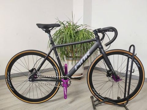 Xe Fixed Gear líp sống phanh dầu Pink