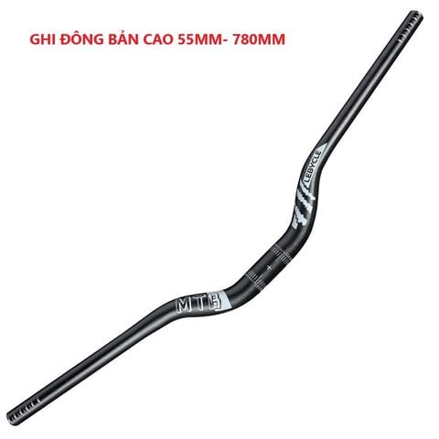 Ghi đông MTB nhôm Lebycle cánh én mã MY06