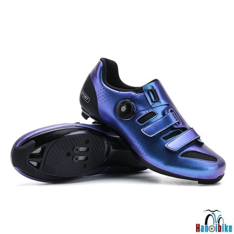 Giày Đạp Xe Đạp Thể Thao Chuyên Nghiệp 1 Khóa Vặn 2 Khóa Dán Đế Cứng Sport Có Can Cá SPD Nam Nữ