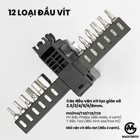 Bộ tool mini MAGICBROS mã T0108 12 chức năng