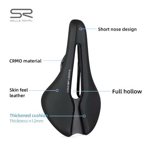 Yên xe đạp Selle Royal Comfort croove rỗng giữa gọng thép