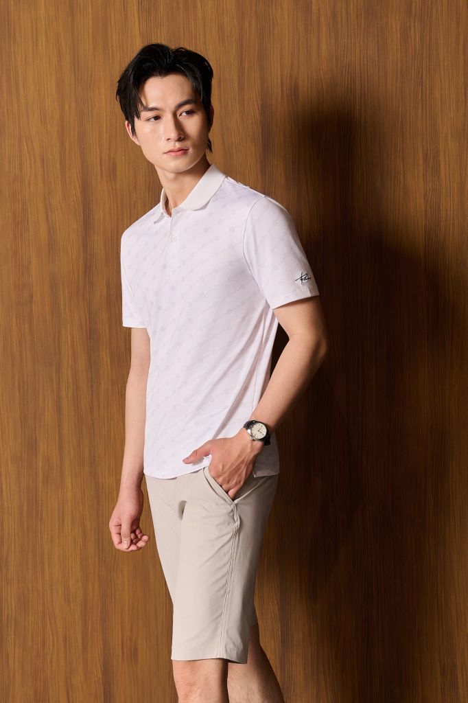  Áo Polo Trắng Thiết Kế Hoạ Tiết Cao Cấp 1APCH650TRK 