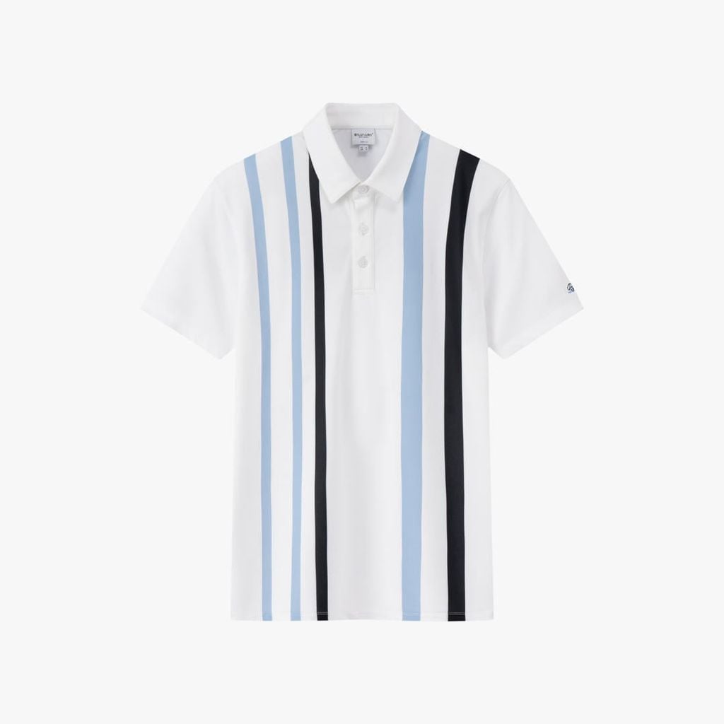  Áo Polo Trắng Thiết Kế Đường Kẻ Sọc Cao Cấp 1APCS645TRK 