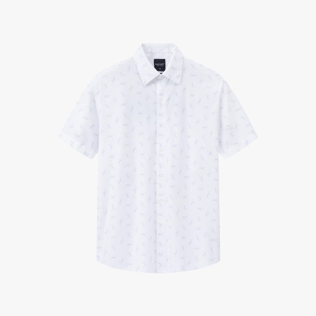  Áo Sơ Mi Trắng Cộc Tay Thiết Kế Hoạ Tiết Cao Cấp 1SMCH626TRK 