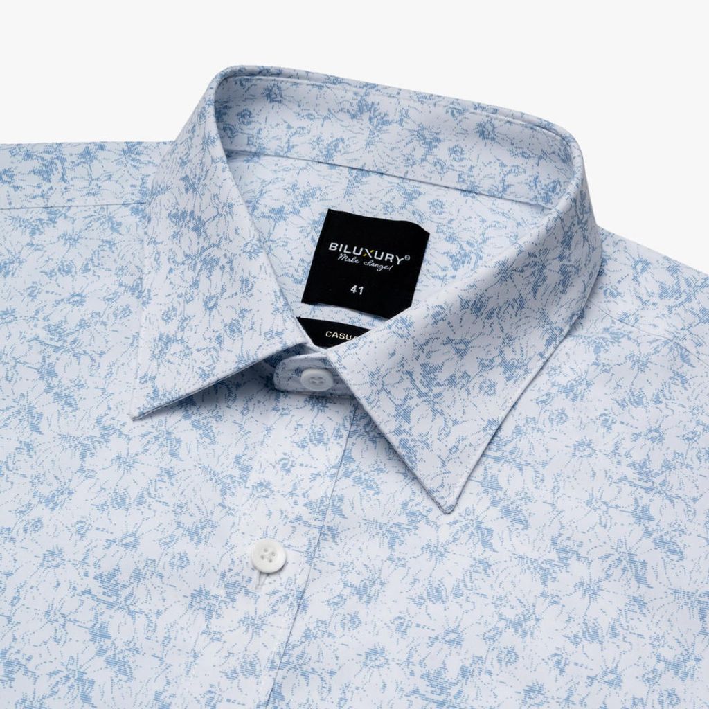  Áo Sơ Mi Cộc Tay Có Túi Thiết Kế Hoạ Tiết Cao Cấp 1SMCH664TRK 