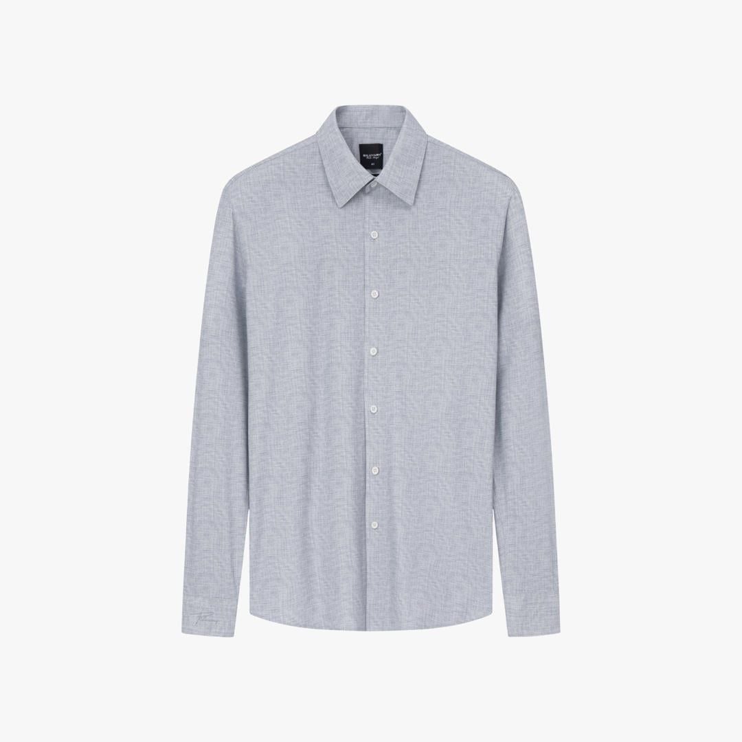  Áo Sơ Mi Dài Tay Ghi Xám Thiết Kế Hoạ Tiết Cao Cấp 1SMDH602GHX 