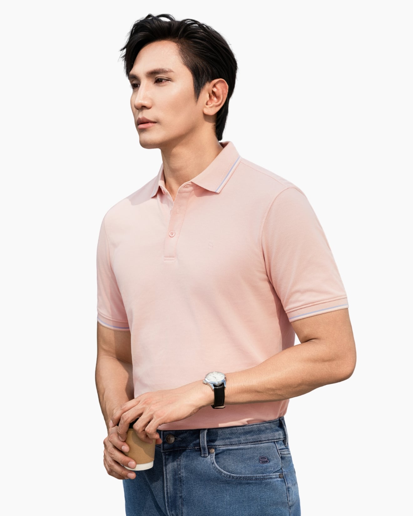  Áo Polo Hồng Cao Cấp, Chống Nhăn, Bền Màu 9APCB552HOG 