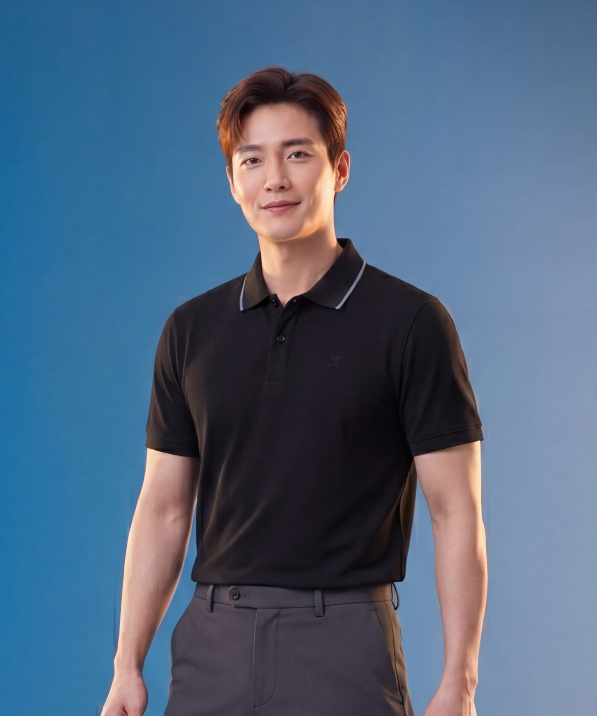  Áo Polo Đen Thiết Kế Basic, Thoáng Mát, Bền Màu 9APCT047DEN 