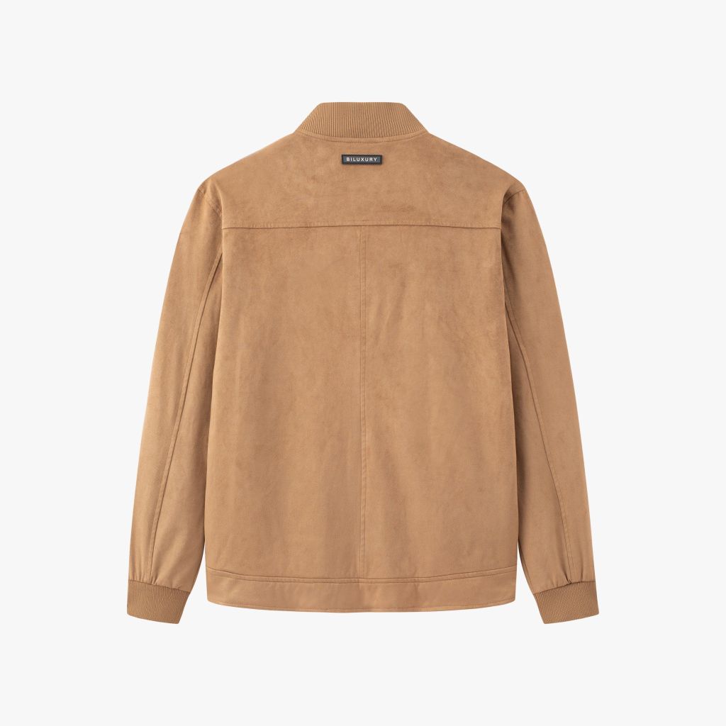  Áo Khoác Da Lộn Nâu Thiết Kế 2 Lớp 8ADLT043NAU 