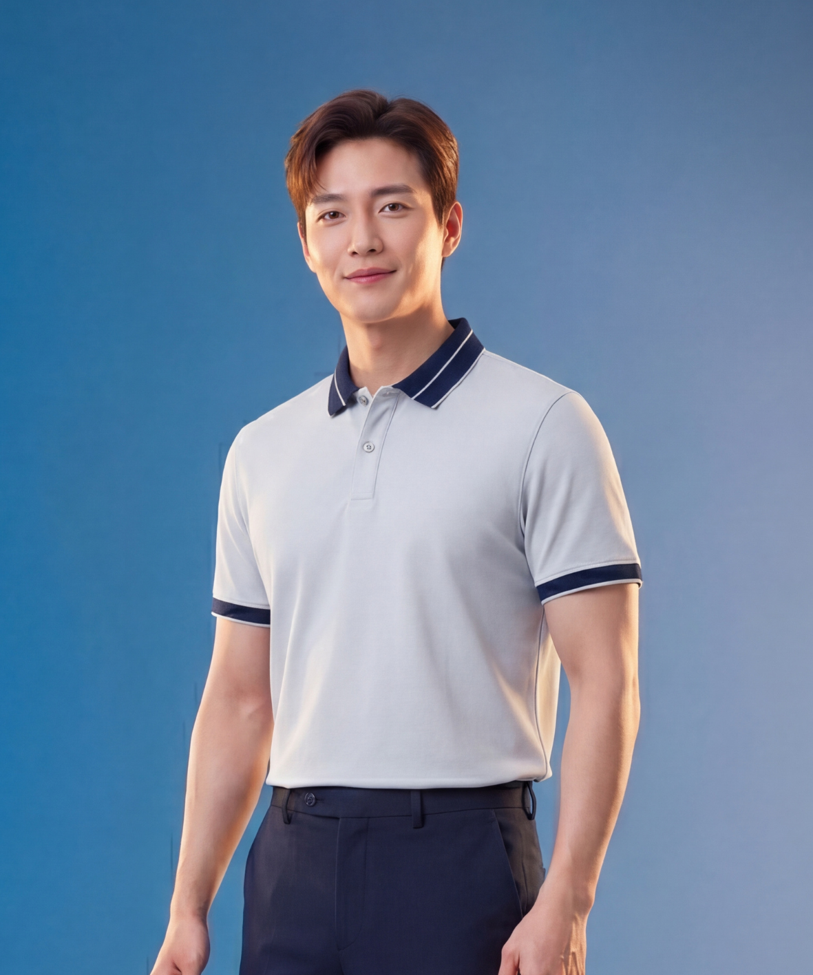  Áo Polo Ghi Thiết Kế Basic, Thoáng Mát, Bền Màu 9APCT055GHS 
