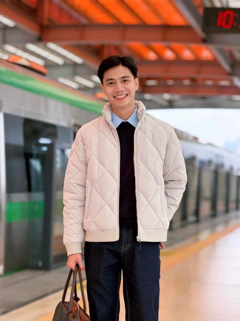  Áo Khoác Phao Biluxury Thiết Kế Chần Bông Quả Trám 9AKPT526 