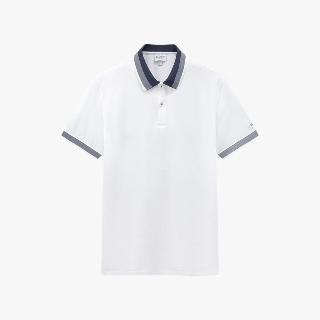  Áo Polo Trắng Cao Cấp Phối Viền Cổ, Chống Nhăn, Bền Màu 1APCB642TRK 