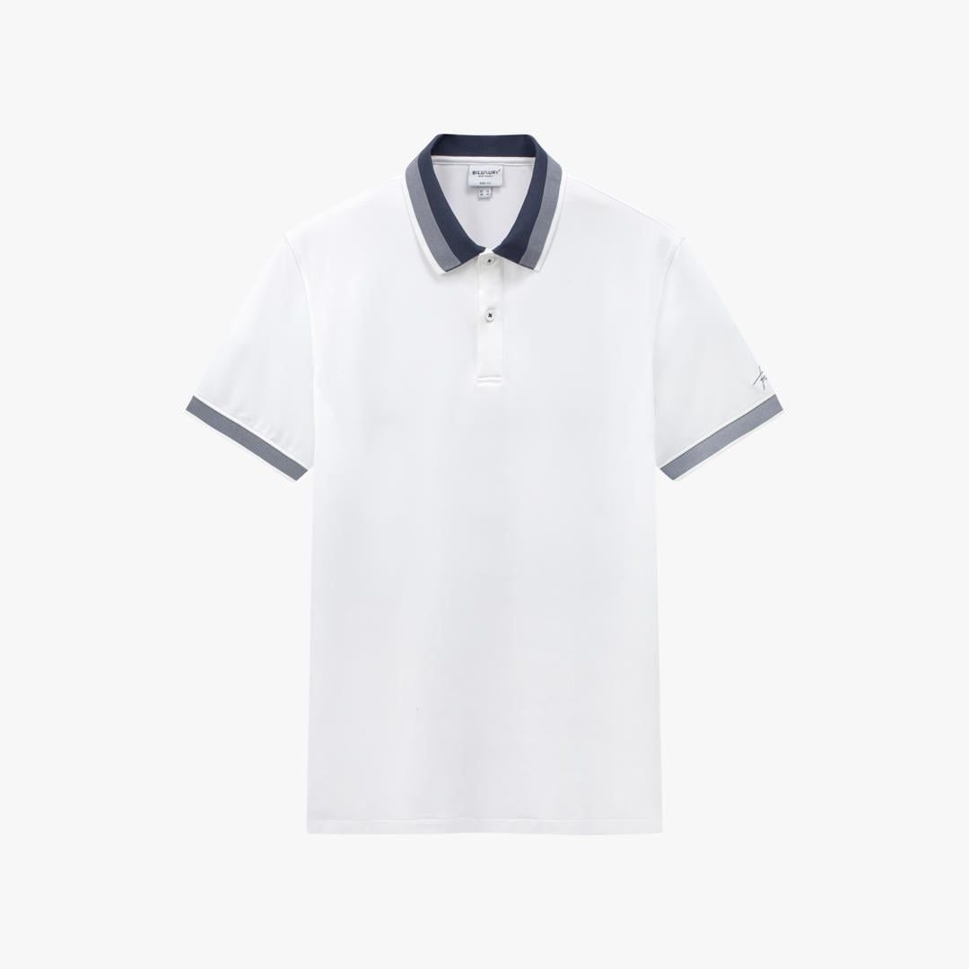  Áo Polo Trắng Cao Cấp Phối Viền Cổ, Chống Nhăn, Bền Màu 1APCB642TRK 