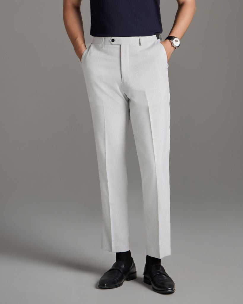  Quần Âu Cạp Chun Ẩn Ghi Sáng, Co Giãn, Chống Bám Bẩn 8QAUT423GHS 