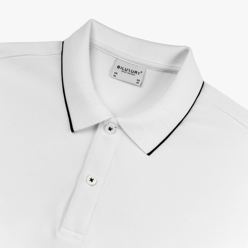  Áo Polo Trắng Cao Cấp Thiết Kế Basic 9APCB594TRK 