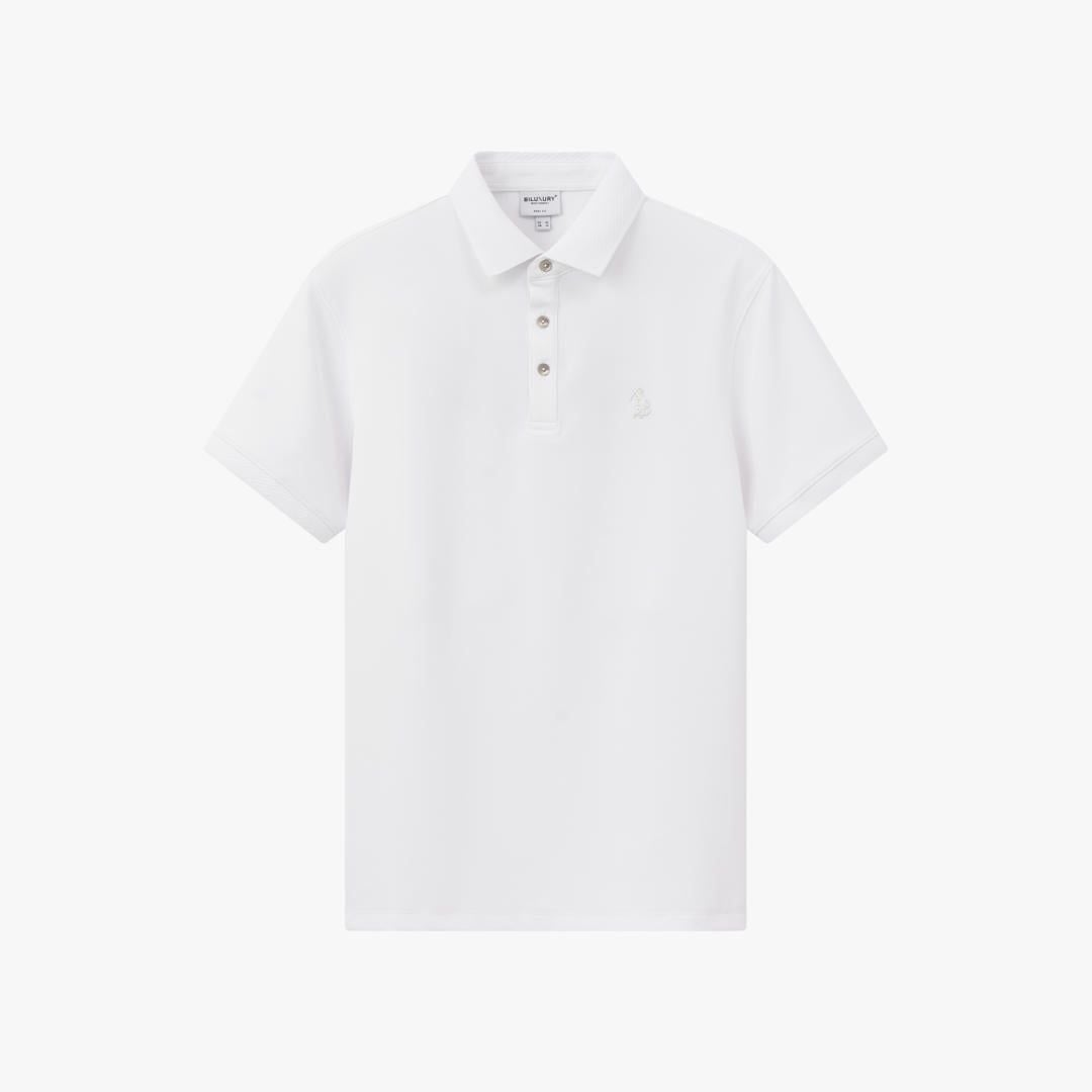  Áo Polo Trắng Biluxury Thiết Kế Basic 9APCB595TRK 