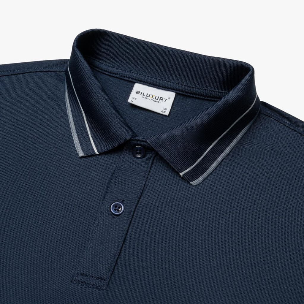  Áo Polo Tím Than Thiết Kế Basic, Thoáng Mát, Bền Màu 9APCT045TTT 