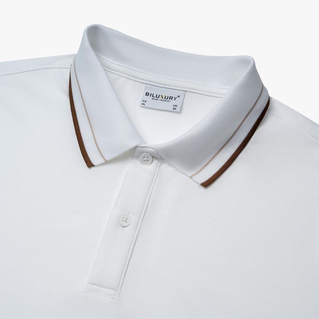  Áo Polo Trắng Thiết Kế Basic, Thoáng Mát, Bền Màu 9APCT046TRK 