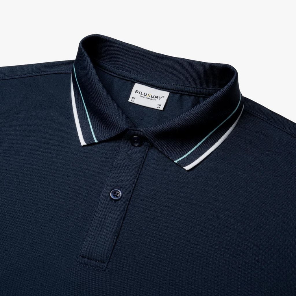 Áo Polo Tím Than Thiết Kế Basic, Thoáng Mát, Bền Màu 9APCT048TTT 