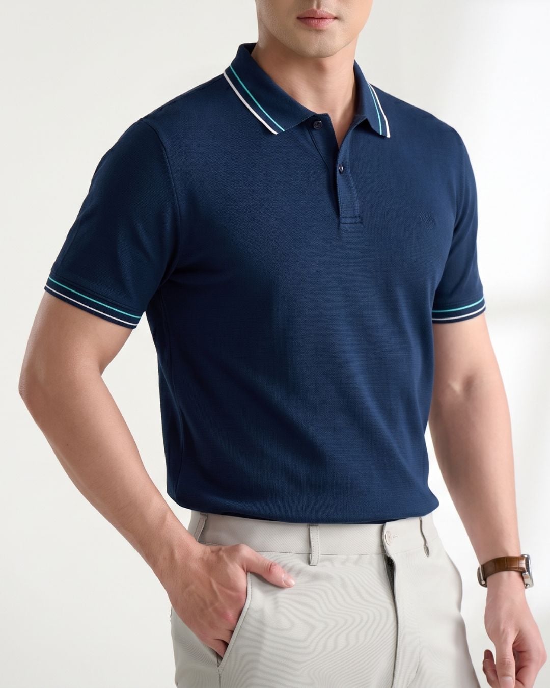 Áo Polo Tím Than Thiết Kế Basic, Thoáng Mát, Bền Màu 9APCT048TTT 