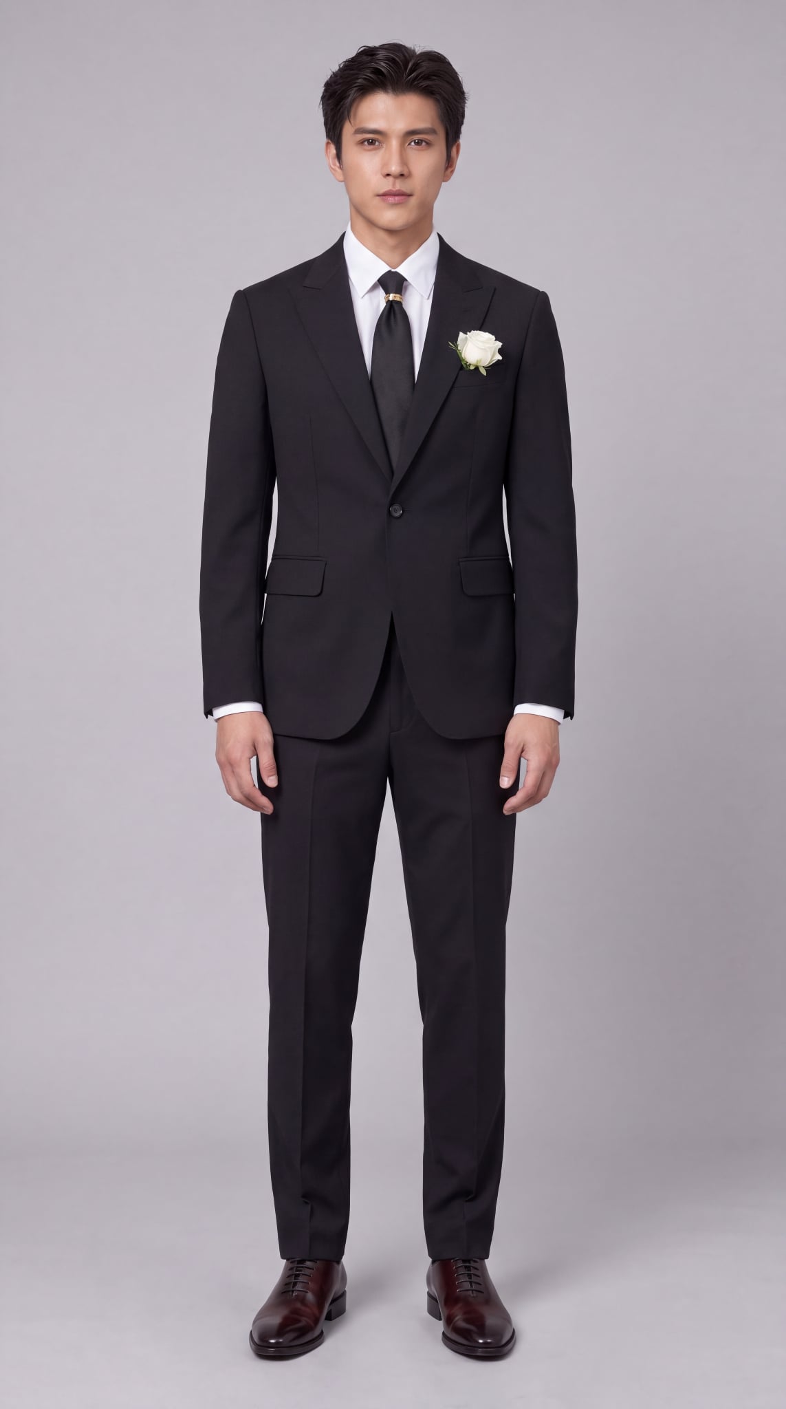  Bộ Suit Cưới Đen Thiết kế Basic 9AVBB540DEN_9QAVB540DEN 