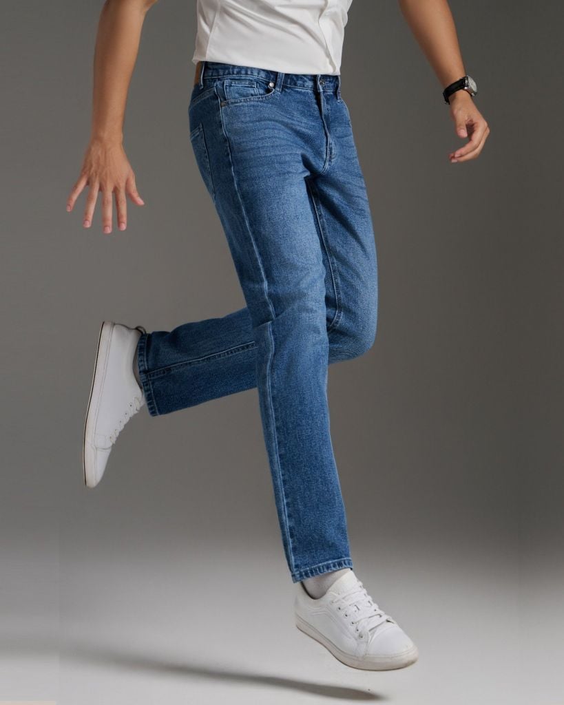  Quần Jeans Xanh Cao Cấp Bền Màu, Chống Nhăn, Co Giãn 9QBDB015XDM/014XNH 