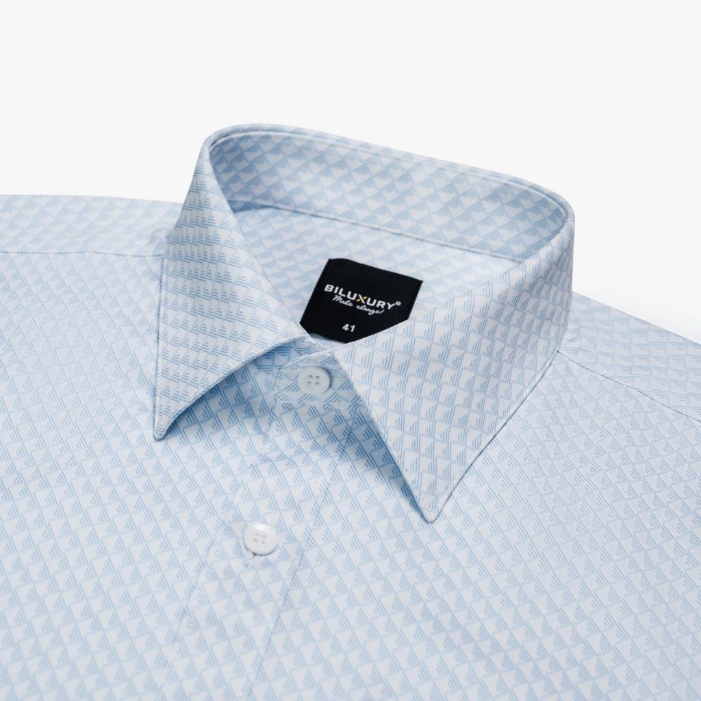  Áo Sơ Mi Cộc Tay Thiết Kế Hoạ Tiết Cao Cấp 9SMCH527XAH 