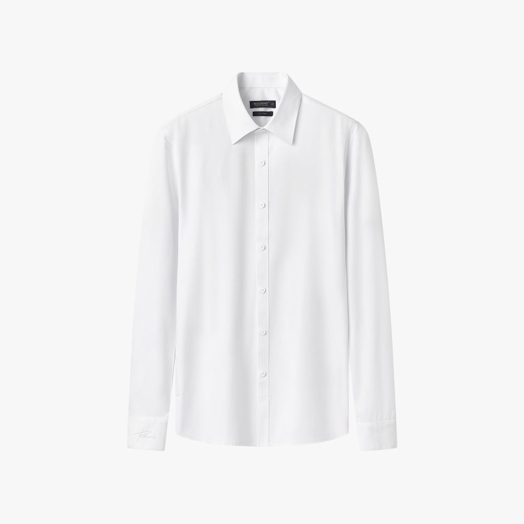  Áo Sơ Mi Dài Tay Trắng Cao Cấp, Chống Nhăn Nhàu, Chống Bám Bẩn 9SMDH560TRK 