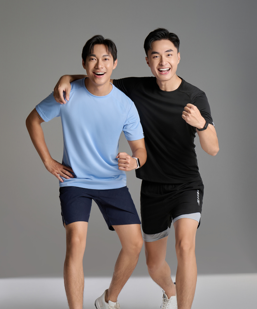 Combo 2 Áo Đen/Xanh Nhạt