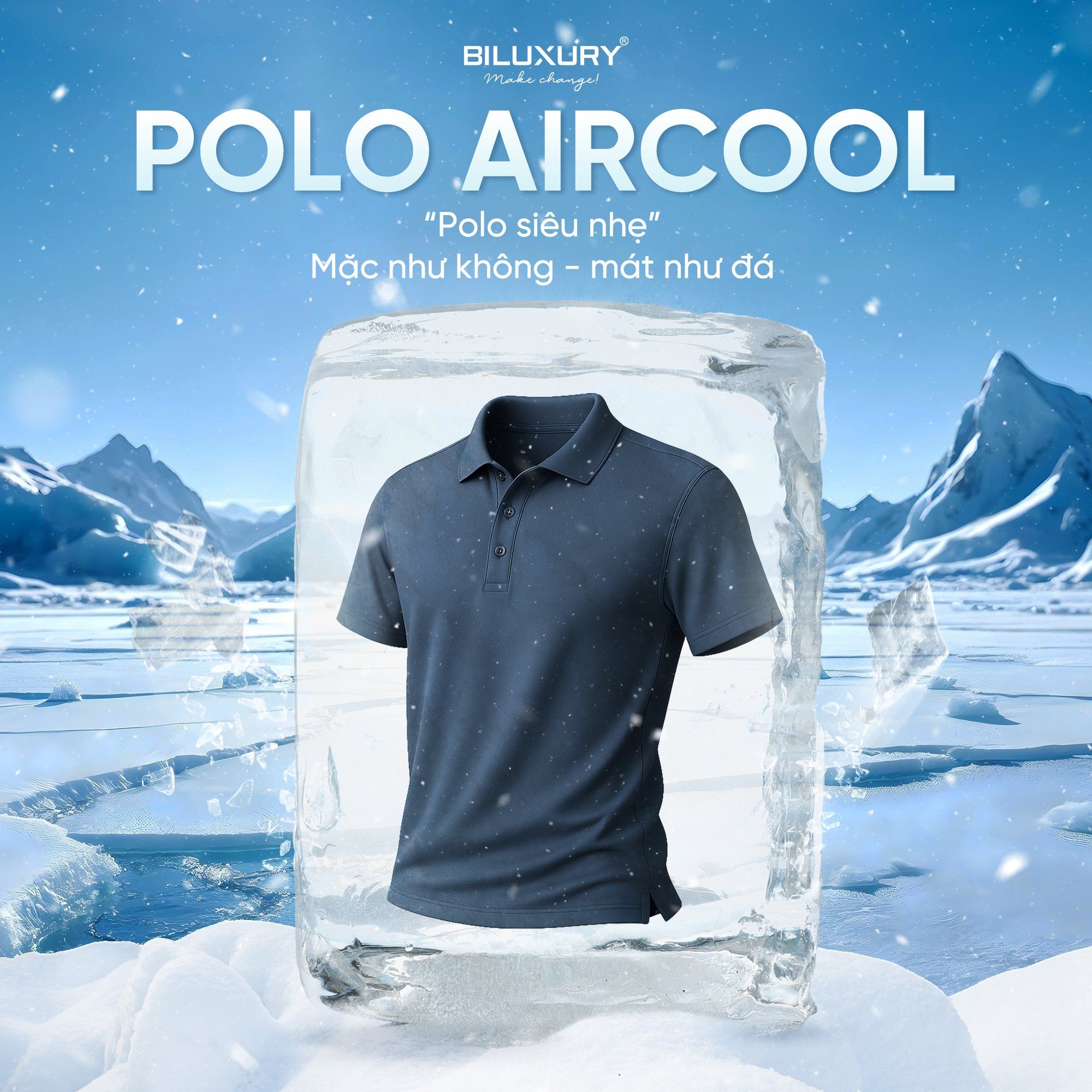  [SALE ĐỘC QUYỀN ONLINE] COMBO 2 Áo AirCool Polo “Polo siêu nhẹ – Mặc như không, mát như đá!” 8APCB428 