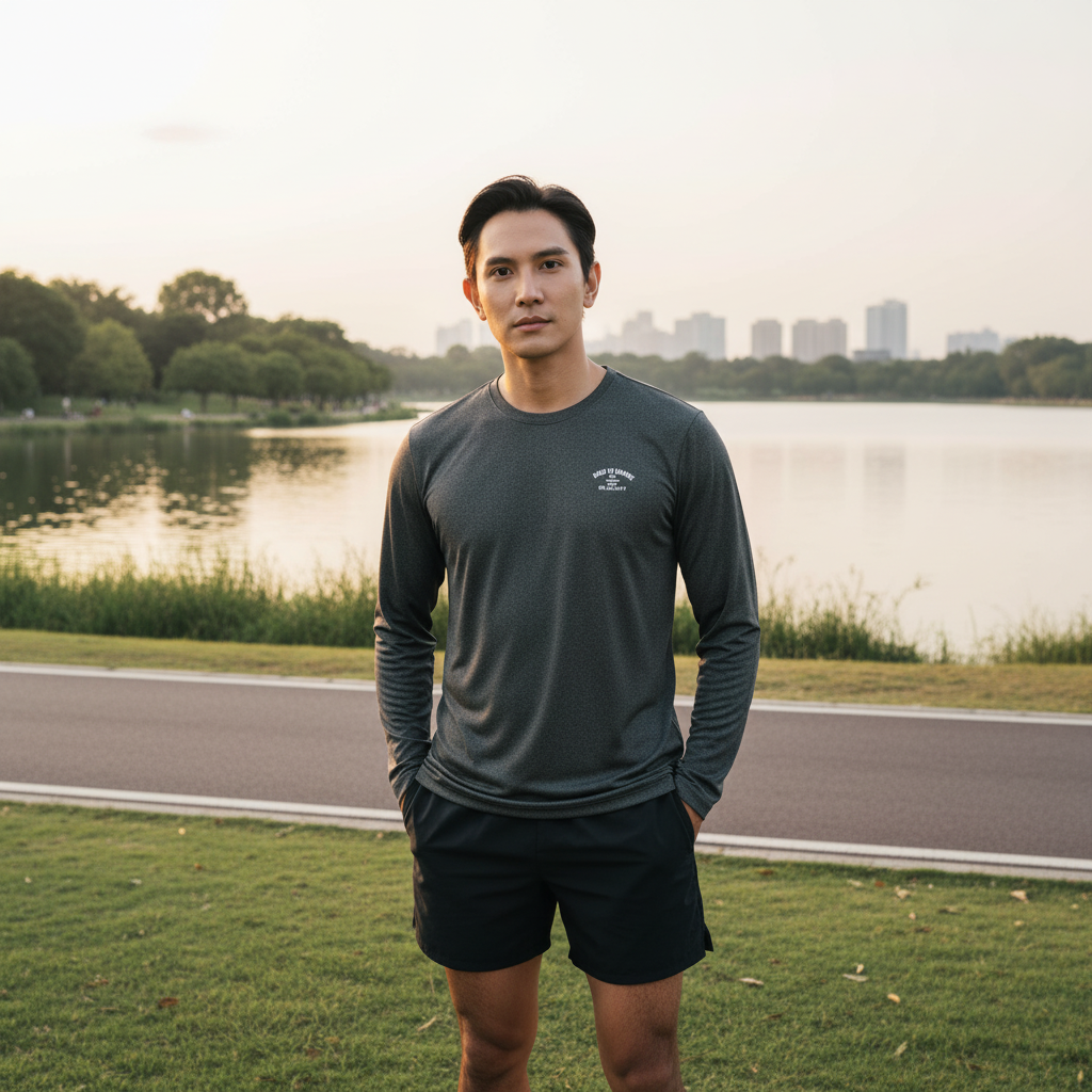  Áo Thun Giữ Nhiệt Ghi Tối Thiết Kế Basic, Bền Màu, Co Dãn Tốt 8ATOB401GHT 