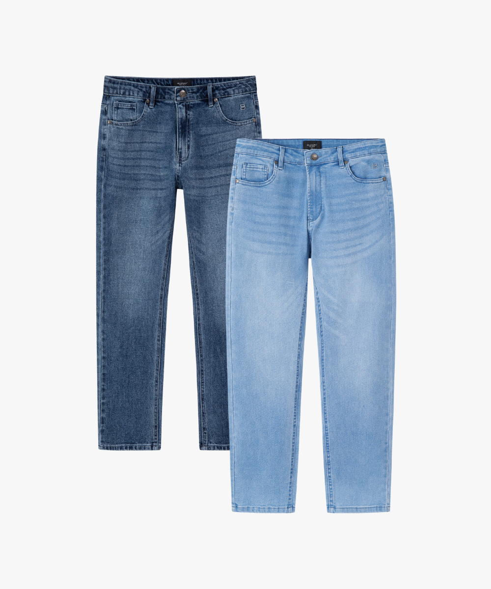  Quần Jeans Xanh Cao Cấp Bền Màu, Chống Nhăn, Co Giãn 9QBDB015XDM/014XNH 