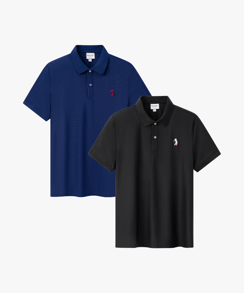  Áo Polo GOLF Đen/Tím Than Cao Cấp, Chống Nhăn, Chống Bám Bẩn 9APCB914DEN/TTT 