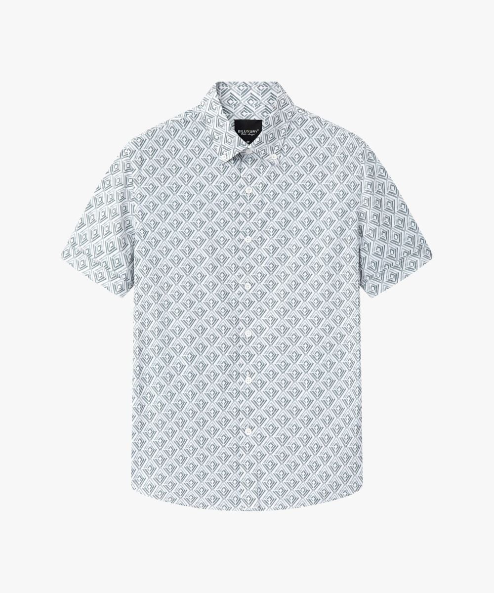  Áo Sơ Mi Xanh Rêu Ngắn Tay, Kháng Khuẩn, Bền Màu 8SMCH425REU 