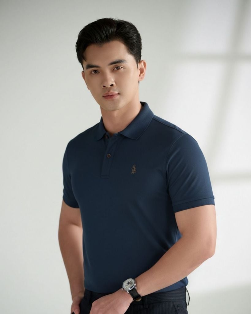  Áo Polo Xanh Cổ Vịt Thiết Kế Basic, Thoáng Mát, Bền Màu 9APCB592XCV 