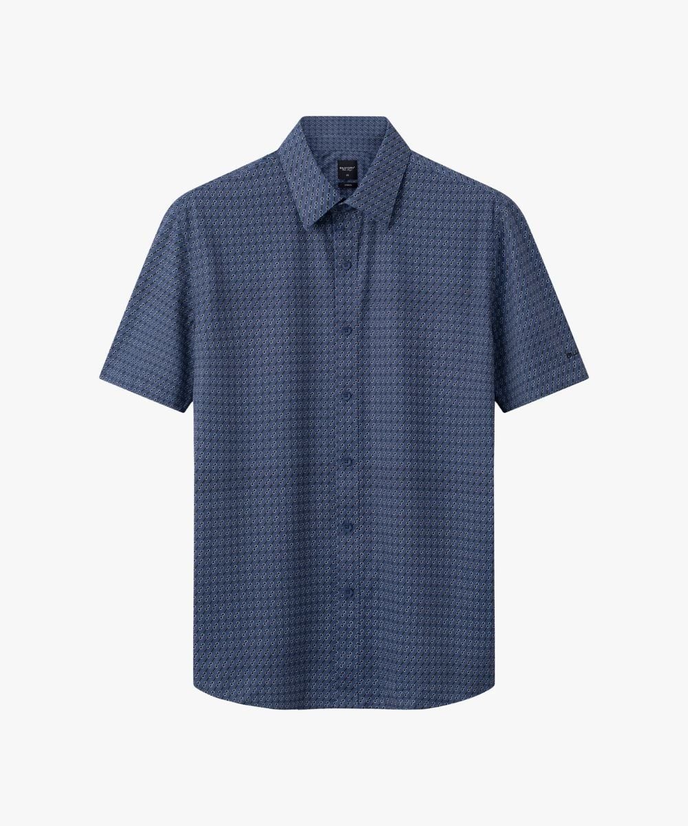  Áo Sơ Mi Tím Than Tối Ngắn Tay Knit Nhật Thân Thiện Với Da 8SMCH423TTT 