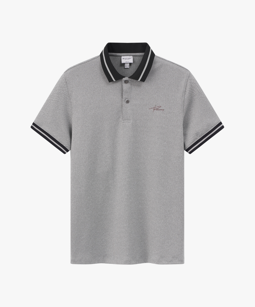  Áo Polo Xám Phối Cổ Đen Cao Cấp, Chống Nhăn, Chống Bám Bẩn 9APCH592XAM 